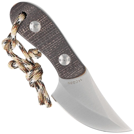 Muela Mouse-7M Brown Jute Micarta, Satin 14C28N Knife