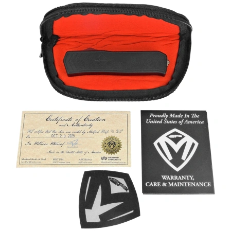 Nóż automatyczny OTF Medford MERC-1 D/E Black Aluminium, Bronze Clip, Tumbled S45VN by Greg Medford (MK2134TQ-42AB-Q2C1-B1)