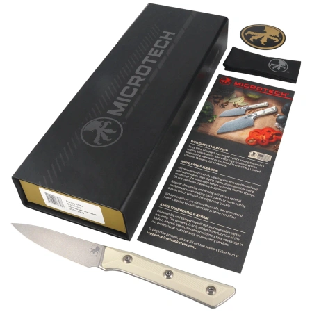 Microtech Pairing Kitchen Knife Ivory G10, Stonewashed M390MK (3500-10IV)
