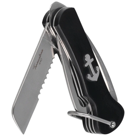 Nóż składany żeglarski Third Decor Habitat N203 Ebony Wood, Polished 440 (TK-N203)