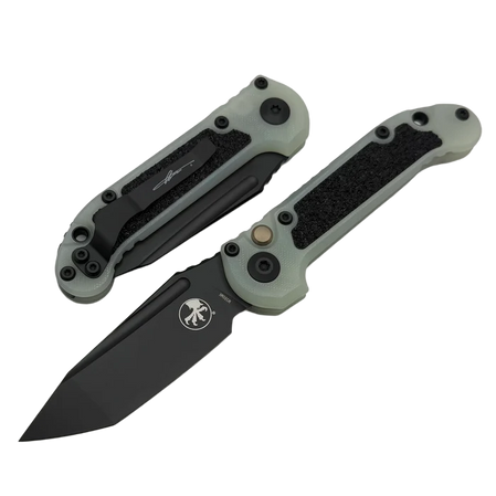 Microtech LUDT Gen III T/E Signature Automatic Knife Jade Green G10, Black M390MK by Tony Marfione (1136-1GT-JGS-X4)