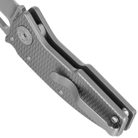 Demko Nano-Shark CP Milled Titanium, Stonewashed CPM 20CV by Andrew Demko (NANO-20CV-Milled TI-CP)