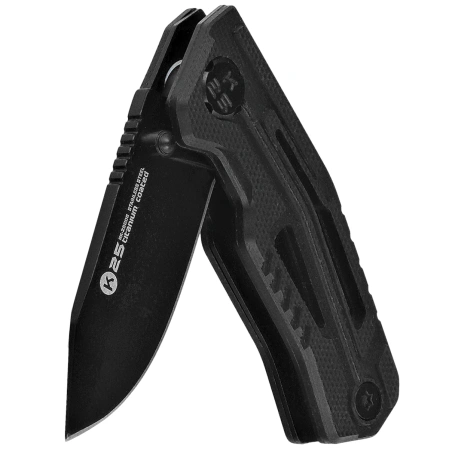Nóż składany K25 RK-25006 Black G10, Black Titanium 7Cr17Mov