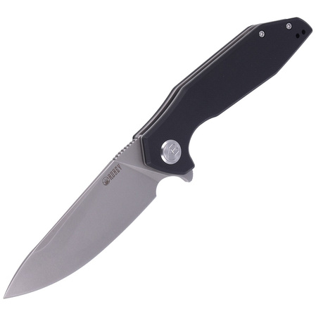 Kubey Knife Nova Black G10, Bead Blasted D2 (KU117A)