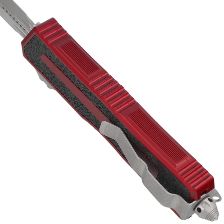 Microtech Scarab II Gen III D/E OTF Knife Merlot Aluminum, Apocalyptic M390MK by Tony Marfione (1280-10APMR)