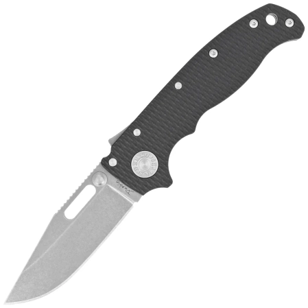 Demko AD20.5 Clip Point Knife Black G10, Stonewashed CPM 20CV by Andrew Demko (205-20CV-BLK-CP)