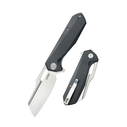 Kubey Atlas Knife Black G10, Satin 14C28N by Jelly Jerry (KU328D)