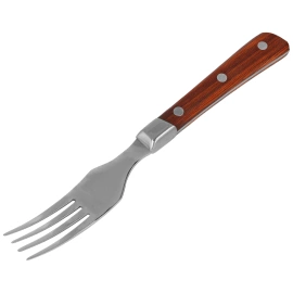 Top Cutlery Steak Fork Red Stamina Wood, Mirror 3Cr13Mov (17482)