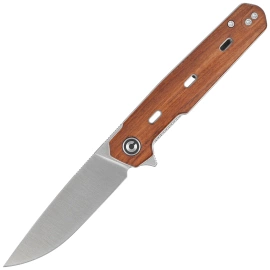 Civivi Navo Knife Guibourtia Wood, Satin Nitro-V by Ostap Hel (C25015B-1)