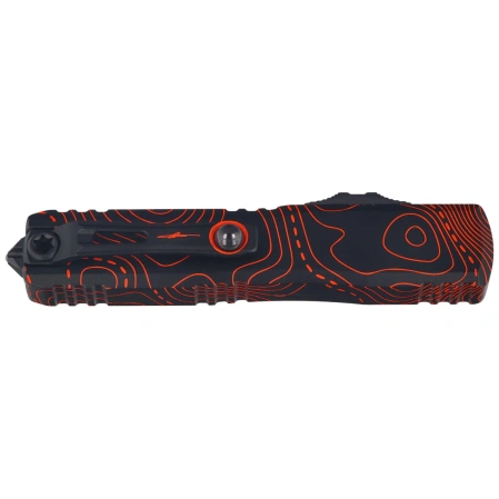 Nóż automatyczny OTF Microtech Ultratech Gen IV S/E Signature Topographic Black-Orange Camo Aluminium, Topographic Black-Orange Camo M390MK by Tony Marfione (11214-1TPBKORCS)