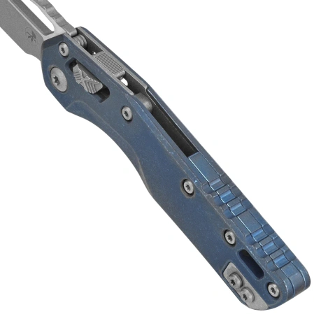 Microtech MSI S/E Ram-Lok Marfione Select Knife Antique Blue Slab Side Titanium, Apocalyptic M390MK by Tony Marfione (210-10APMS2)