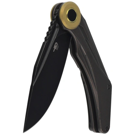 Bestech Seraph Knife Black Bronze Titanium, Black Stonewashed M390 by Kombou (BT2403E)