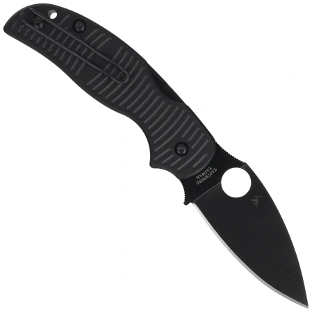 Spyderco Sage 5 Salt Knife Black G10, Black TiCn MagnaCut by Sal Glesser (C123GPBKMCBK)