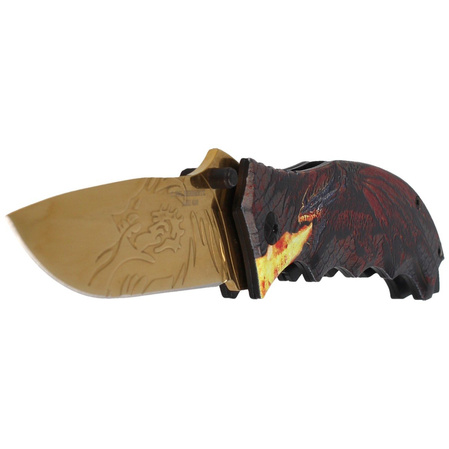 Nóż składany Herbertz CJH 3D Dragon Aluminium, Golden Titanium Coating (10000363-585112)