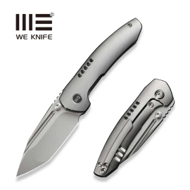 Nóż składany WeKnife Micro Trogon Gray Titanium, Polished Bead Blasted M390 by Brian Brown (WE24043-2)