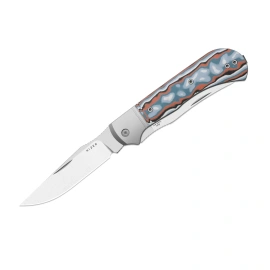 Scyzoryk Kizer Trestle TP AirTi Silver Aluminum / Multicolored Vortex Pattern Micarta, Satin CTS-BD1N by Azo (K3761TPA4)