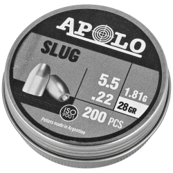 Apolo Slug 28 .22/5.5mm Airgun Pellets, 200 psc 1.81g/28.0gr (19302)