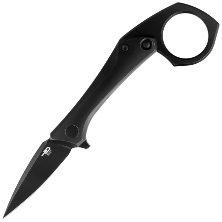 Bestech Duci Knife Black Titanium, Black Stonewashed CPM 20CV by Ostap Hel (BT2605C)