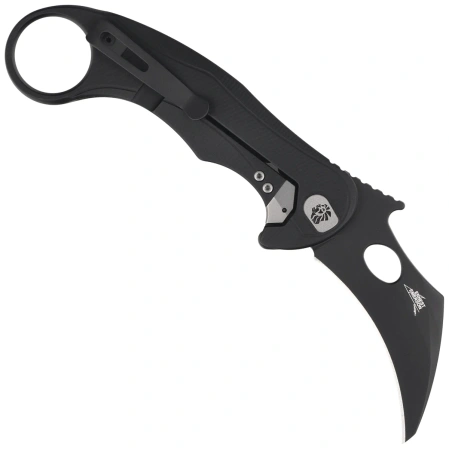LionSteel L.E.One Mid Karambit Knife Black Aluminium, Black M390 by Emerson Design (LE2 A BB)