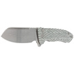 Kubey Creon Knife White/Green G10, Damascus (KU336A)