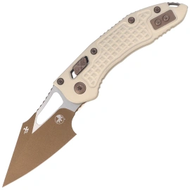 Microtech M-Stitch Ram-Lok S/E Knife Champagne Gold Frag Aluminium, Champagne Gold M390MK by Borka Blades and Tony Marfione (169MRL-1FRCG-C19Z23)