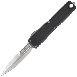 Nóż automatyczny OTF Microtech Ultratech Gen III EX-ZBP Bayonet Signature Black Aluminium, Stonewashed M390MK by Tony Marfione (1120EX-10S)
