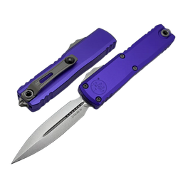 Nóż automatyczny OTF Microtech UTX-85 Gen IV D/E Purple Aluminium, Stonewashed M390MK by Tony Marfione (12324-10PU)