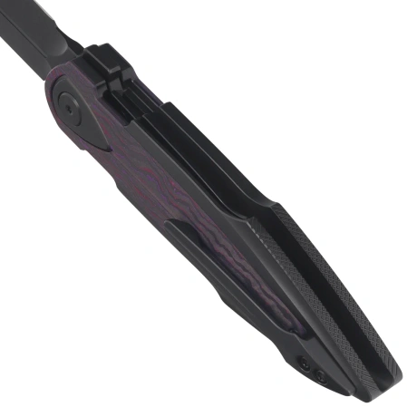 Bestech Ika Dagger Knife Black Titanium/Purple Haze Fatcarbon, Black PVD M390 by Tashi Bharucha (BT2602F)