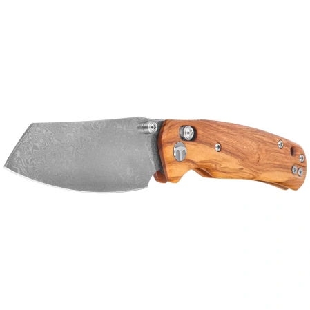 Bestechman Cicada's Wing Knife Olive Wood, Damascus (BMK06-W-2)