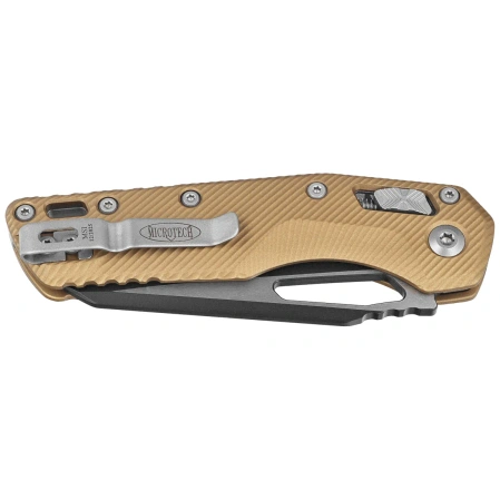 Microtech MSI S/E Knife Fluted Brown Aluminum, Black M390MK by Tony Marfione (210-1FLBN)