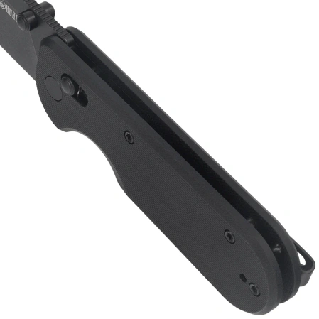 Kubey Bedrock Knife Black G10, Blackwashed D2 (KU505D)