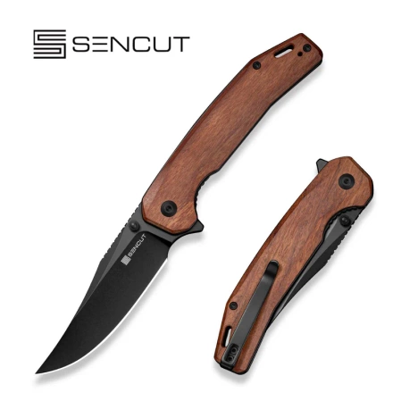 Sencut Vornix Knife Guibourtia Wood, Black 9Cr18MoV (S25038-3)