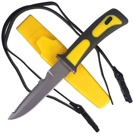 Martinez Albainox Diving Knife Yellow ABS, Satin (31333-AM)