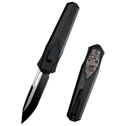 Remette RT-Swordfish T Knife Black Aluminum/Copper Carbon Fiber, Titanium Black S35VN (ZL103D16)