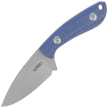 Noż Kubey Bloom Blue Micarta, Beadblasted 14C28N by Scott Halpern (KU411B)