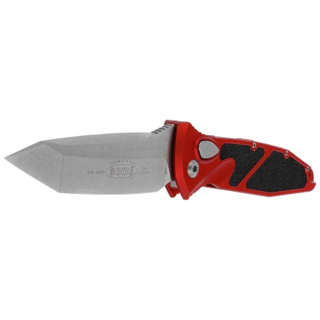 Nóż automatyczny Microtech Socom Elite Auto T/E Red Aluminum, Stonewashed M390 by Tony Marfione (161A-10RD)