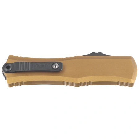 Nóż automatyczny OTF Microtech Hera II Mini D/E Tan Aluminium, Black M390MK by Tony Marfione (1702M-1TA)
