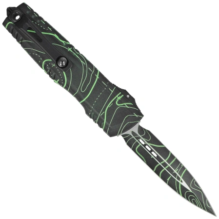 Nóż automatyczny OTF Microtech Luminary ZBP D/E Signature Topographic Night Ops Aluminium, Topographic Night Ops M390MK by Tony Marfione (1270-1TPNOS)