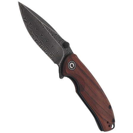 CIVIVI Pintail Cuibourtia Wood, Black Damascus (C2020DS-2)