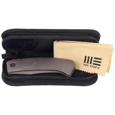Nóż składany WE Knife Shuddan Gray Titanium, Gray Stonewashed CPM 20CV by Rafal Brzeski (WE21015-4)