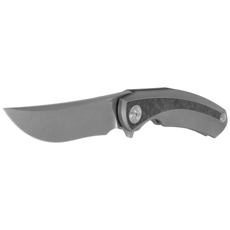 Bestech Sambac Knife Grey Titanium / Marbled Carbon Fiber, Stonewashed / Satin MagnaCut by Ostap Hel (BT2402C)