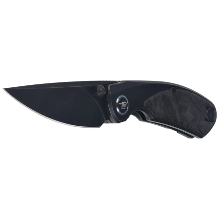 Bestech Lito Knife Black Titanium / Carbon Fiber, Black Stonewashed M390 by Ostap Hel (BT2307D)