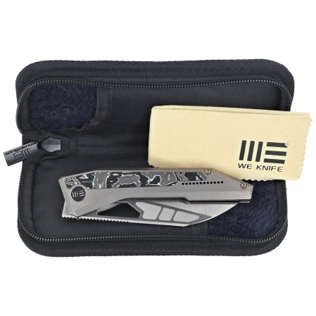 Nóż składany WeKnife Inceptus Champagne Titanium/Aluminium Foil Carbon Fiber, Satin M390 by Robert Saniscalchi (WE25017-4)