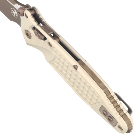 Nóż składany Microtech Socom Ram-Lok S/E Champagne Gold Frag Aluminium, Champagne Gold M390MK by Tony Marfione (160RL-1FRCG-C19Z23)