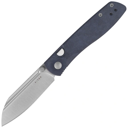 Kizer Renissance Knife Blue Richlite, Satin N690 by Caleb Waldman (V3698A3)