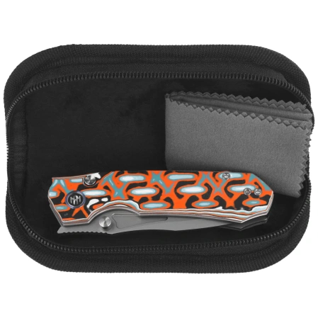 Remette RT-Rhino Knife Blue/Orange G10, Beadblasted D2 (RNGD261)