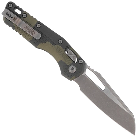 Nóż składany Microtech MSI S/E Olive Camo Tri-Grip Polymer, Apocalyptic M390MK by Tony Marfione (210T-10APPMOC)