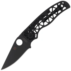 Nóż składany Spyderco Edgerati Black Aluminium, Black DLC CPM S30V by Sal Glesser (C266BKALBKP)