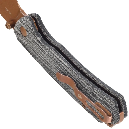 Nóż składany Kizer T1 BD Gray Norplex UltreX Micarta, Sunset Metal PVD Nitro-V by Uli Hennicke (V3490.2BA2)