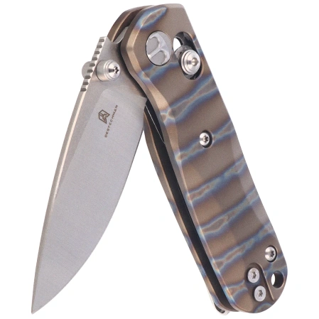 Bestechman Sprite Knife Flamed Titanium, Stonewashed/Satin M390 (BMK21C)